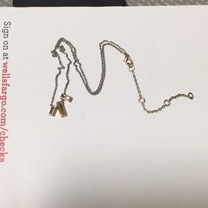 Gold rectangle necklace